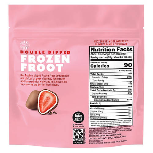 Sundae Shoppe White & Milk Chocolate Frozen Strawberries, 8 oz